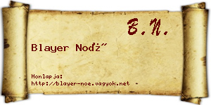 Blayer Noé névjegykártya